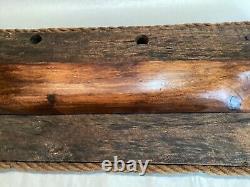Antique Folk Art Wooden Half Hull Boat Ship Model Salvage Tuckerton Seaport NJ