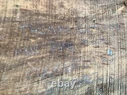 Antique Folk Art Wooden Half Hull Boat Ship Model Salvage Tuckerton Seaport NJ