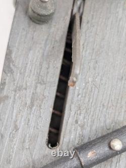 Antique Folk Art Wooden Pond Boat Battleship Army Ship Primitive Toys Navy Ooak