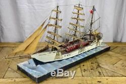 Antique French model boat,'Vigilante' ex voto