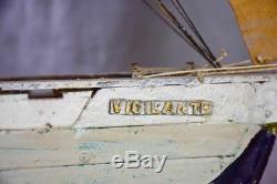 Antique French model boat,'Vigilante' ex voto