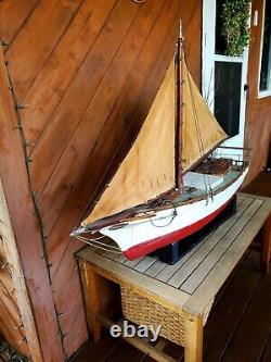 Antique HUGE 51 J. A. Willey Skipjack Chesapeake Bay Wooden Model Ship Boat