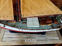 Antique HUGE 51 J. A. Willey Skipjack Chesapeake Bay Wooden Model Ship Boat