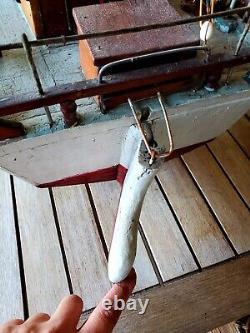 Antique HUGE 51 J. A. Willey Skipjack Chesapeake Bay Wooden Model Ship Boat