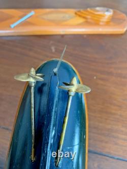 Antique Handcraftred Mahogany Cabin Cruiser Yacht Model Ann Trenton New Jersey