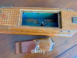Antique Handcraftred Mahogany Cabin Cruiser Yacht Model Ann Trenton New Jersey