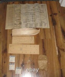 Antique Ideal Aeroplane Mosquito Wood Wooden Model PT 17 Navy Boat Original Box