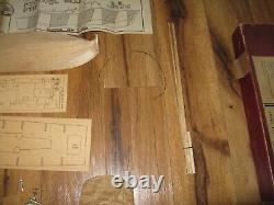 Antique Ideal Aeroplane Mosquito Wood Wooden Model PT 17 Navy Boat Original Box