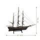 Antique Large Wood Model Boat 3 Masted Sails & Stand 40x30