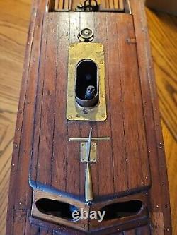 Antique Marlow Cabin Cruiser Steam Engine Boat Yacht Wooden Scale Model