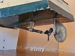 Antique Marlow Cabin Cruiser Steam Engine Boat Yacht Wooden Scale Model