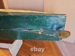Antique Marlow Cabin Cruiser Steam Engine Boat Yacht Wooden Scale Model