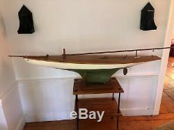 Antique Pond Yacht (Ship Model, Sailboat, Pond Boat, Nautical)