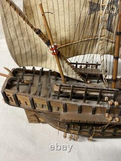 Antique Popular Science Santa Maria Model Wood Boat Ship 20 long