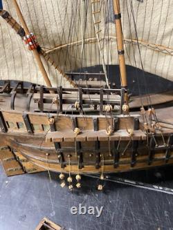 Antique Popular Science Santa Maria Model Wood Boat Ship 20 long