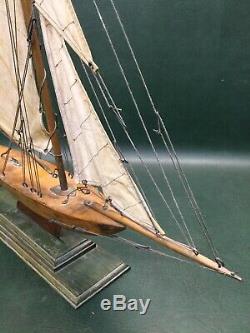 Antique Sailing Pond Model Sail Boat Nicely Made
