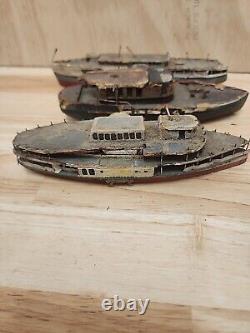 Antique Ship Model Lot Boat Collection Very Old Antique Boats Ships