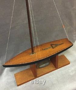 Antique Skeleton Keel Pond Yacht Boat Model