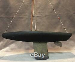 Antique Skeleton Keel Pond Yacht Boat Model