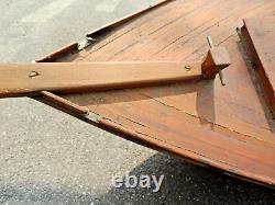 Antique VTG 5FT Pond Sail Boat Cabin Toy Model Yacht Cutlass Fittings FREE PicUp