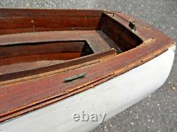 Antique VTG 5FT Pond Sail Boat Cabin Toy Model Yacht Cutlass Fittings FREE PicUp