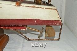 Antique Vintage Big 28 Motorized Wooden Model Cabin Cruiser Pond Yacht Boat