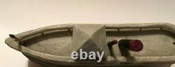 Antique Vintage Boat Model Toy FOLK ART FERRY BOAT Handcrafted Wood & Metal OOAK