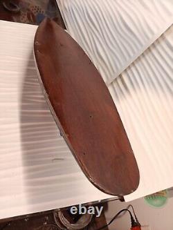 Antique Vintage Pond Yacht Sail Boat Wood For Restoration Black 2ft+