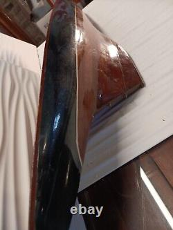 Antique Vintage Pond Yacht Sail Boat Wood For Restoration Black 2ft+