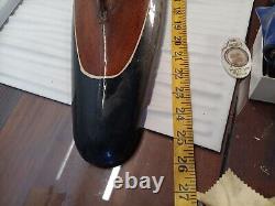 Antique Vintage Pond Yacht Sail Boat Wood For Restoration Black 2ft+