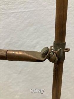 Antique Wood Pond Yacht Model Boat Hull with Mast and Stand