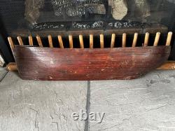 Antique Wooden Half Hull Boat Ship Model Folk Art Nautical Maritime Seattle
