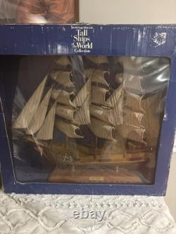 Antique boat model 22 inch tall ship of the world collection hms county