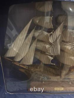 Antique boat model 22 inch tall ship of the world collection hms county