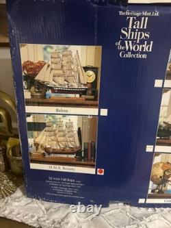 Antique boat model 22 inch tall ship of the world collection hms county