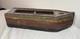 Antique Early 19th Century Handmade Carved Polychrome Wooden Folk Art Model Boat