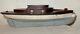 Antique Handmade Wooden Folkart Mary Jane Pond Yacht Boat Model Ship Sculpture