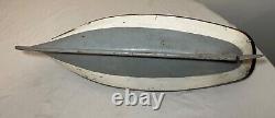 Antique handmade wooden FolkArt Mary Jane pond yacht boat model ship sculpture