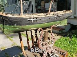 Antique ship models Folk Art Nautical boat new england hull project
