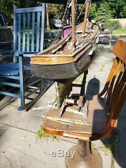 Antique ship models Folk Art Nautical boat new england hull project