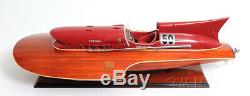 Arno Ferrari Hydroplane Racing Speed Boat 33.5 Built Wood Model Ship Assembled