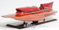 Arno Ferrari Hydroplane Racing Speed Boat 33.5 Built Wood Model Ship Assembled