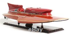 Arno Ferrari Hydroplane Wooden Power Speed Boat Racing Model 32 New