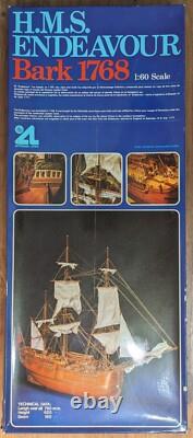 Artesania Latina H. M. S. Endeavour Bark 1768 Scale 160 Model Kit Boat