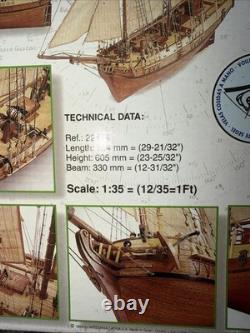 Artesania Latina Independence 1775 Model Sailboat Kit #22414 135 Scale NIB/NOS