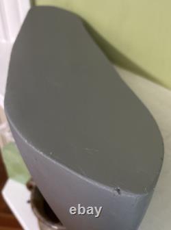 Artist made solid oak model boat hull shallow keel L. 25.5 beam 7