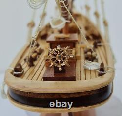 Atlantic Sail Boat Model Wooden Handmade Home Decor Birthday Gift, Shelf Decor