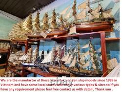 Atlantic Wooden Ship Boat Model 28 73cm Handmade Wood Sailing Yacht Sailboat