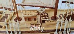 Atlantic Wooden Ship Boat Model 28 Handmade Wood Sailing Yacht Nautical Decor