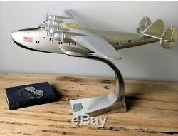 Authentic AP451 Boeing B-314 Dixie Clipper Flying Boat Wood Desk Model Airplane